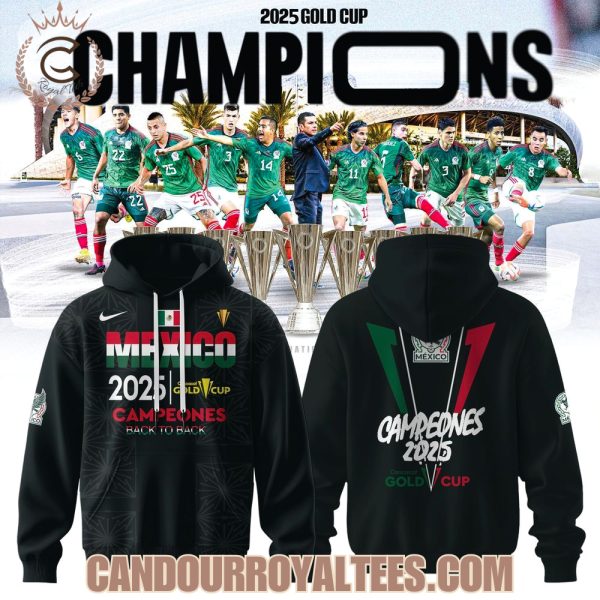 México campeón de la Copa Oro de la CONCACAF 2025 Black Tshirt, Hoodie