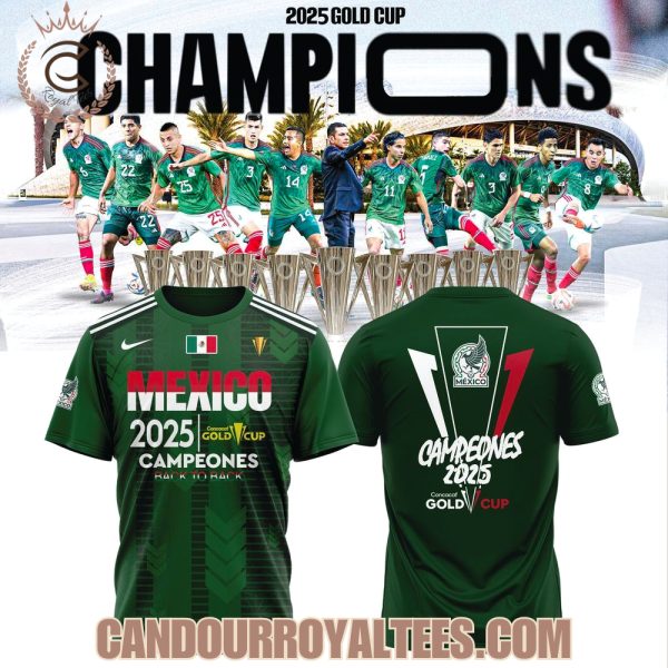 México campeón de la Copa Oro de la CONCACAF 2025 Green Tshirt, Hoodie