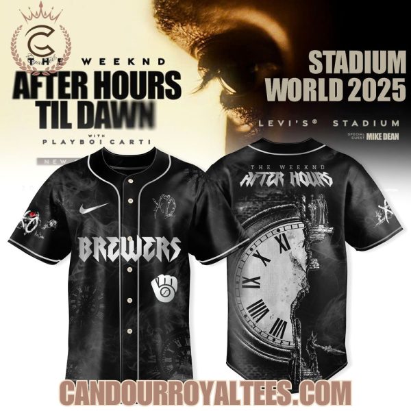 Milwaukee Brewers x The Weeknd After Hours Til Dawn 2025 Tour Jersey