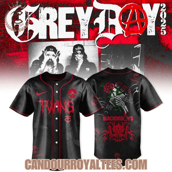 Minnesota Twins x $uicideboy$ GreyDay Tour Merch 2025 Jersey