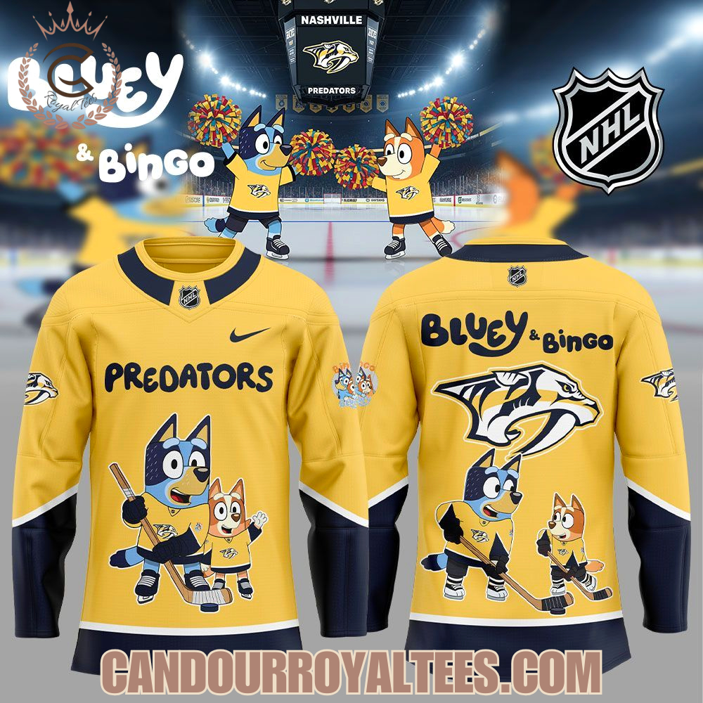 Nashville Predators Bluey and Bingo Jersey Nashville Predators Bluey and Bingo Jersey
