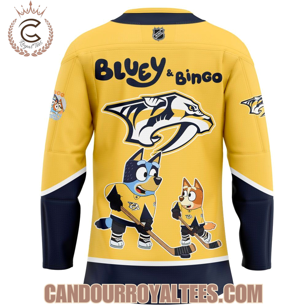Nashville Predators Bluey and Bingo Jersey Nashville Predators Bluey and Bingo Jersey