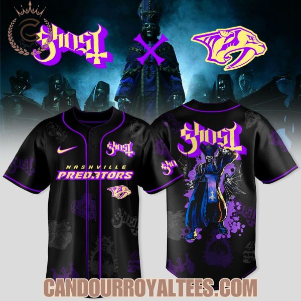 Nashville Predators x Ghost Band World Tour Merch 2025 Jersey