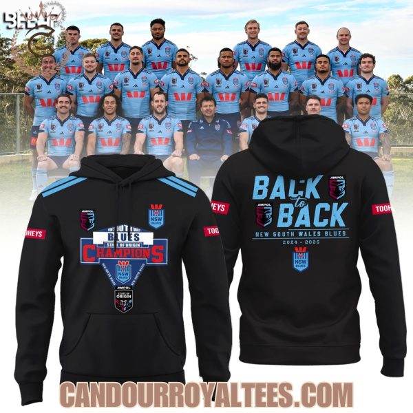 New South Wales Blues Back To Back State Of Origin Champions 2024 – 2025 Black Tshirt, Hoodie