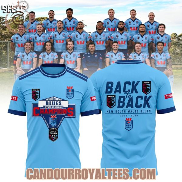 New South Wales Blues Back To Back State Of Origin Champions 2024 – 2025 Tshirt, Hoodie
