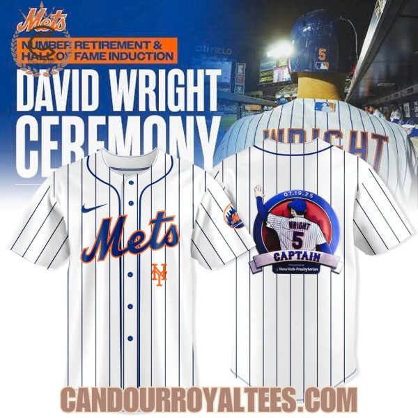 New York Mets Legend David Wright Tribute Baseball Jersey