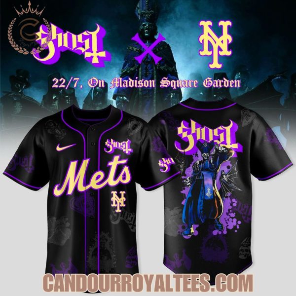 New York Mets x Ghost Band World Tour 2025 Baseball Jersey