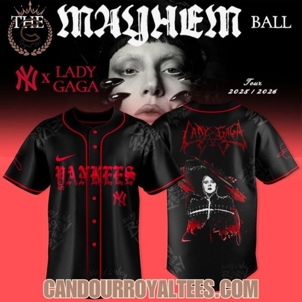 New York Yankees x Lady Gaga – The Mayhem Ball Tour 2025 Jersey