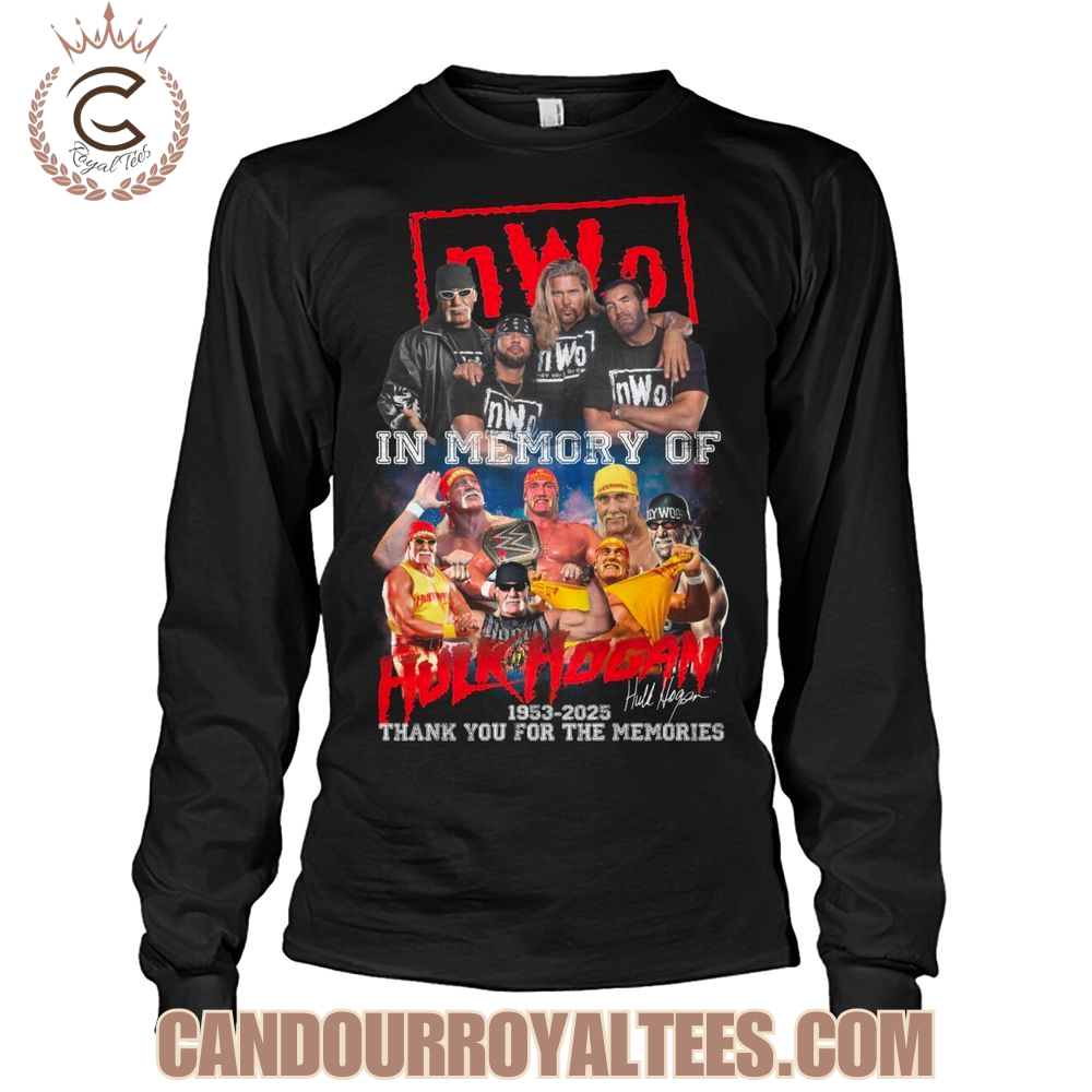 nWo In Memory Of Hulk Hogan 1953-2025 Thank You For The Memories T-Shirt nWo In Memory Of Hulk Hogan 1953-2025 Thank You For The Memories T-Shirt