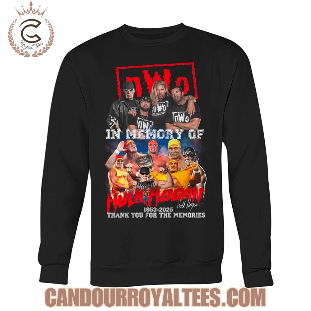 nWo In Memory Of Hulk Hogan 1953-2025 Thank You For The Memories T-Shirt nWo In Memory Of Hulk Hogan 1953-2025 Thank You For The Memories T-Shirt