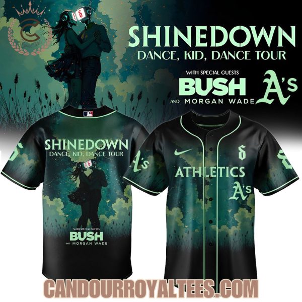 Oakland Athletics x Shinedown Dance, Kid, Dance Tour Merch 2025 Baseball Jersey