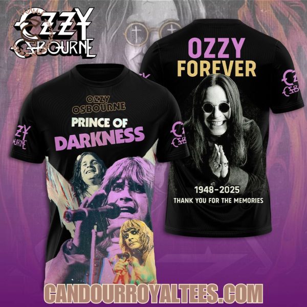 Ozzy Forever 1948-2025 Thank You For The Memories Tshirt, Hoodie