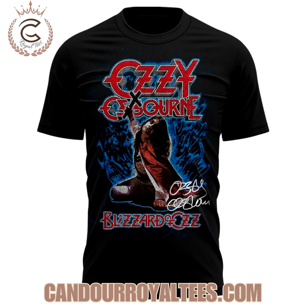 Ozzy Osbourne Blizzard of Ozz Vintage Album Signature T-Shirt Ozzy Osbourne Blizzard of Ozz Vintage Album Signature T-Shirt