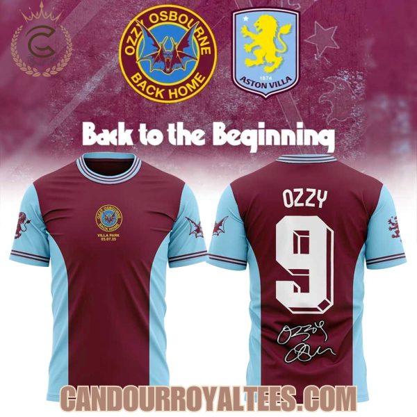 Ozzy Osbourne x Aston Villa Back Home Collection Signature Tshirt