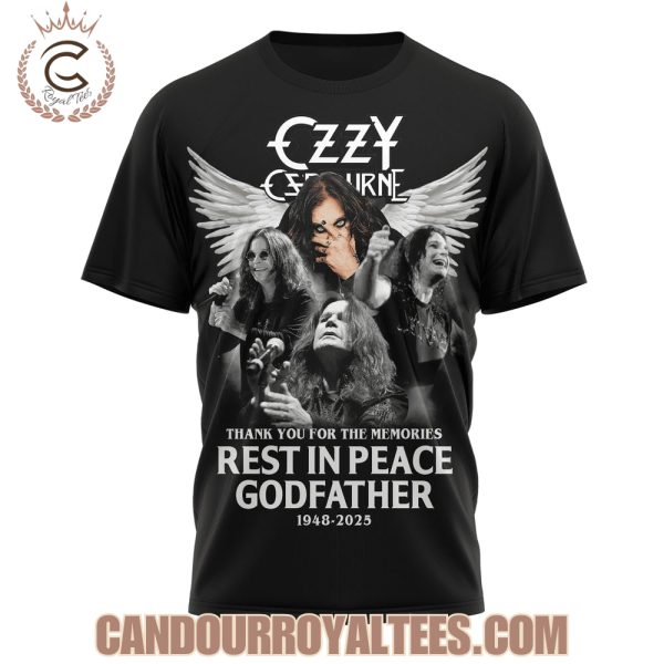 Ozzy Ozbourne Rest In Peace Godfather 1948-2025 Thank You For The Memories T-Shirt