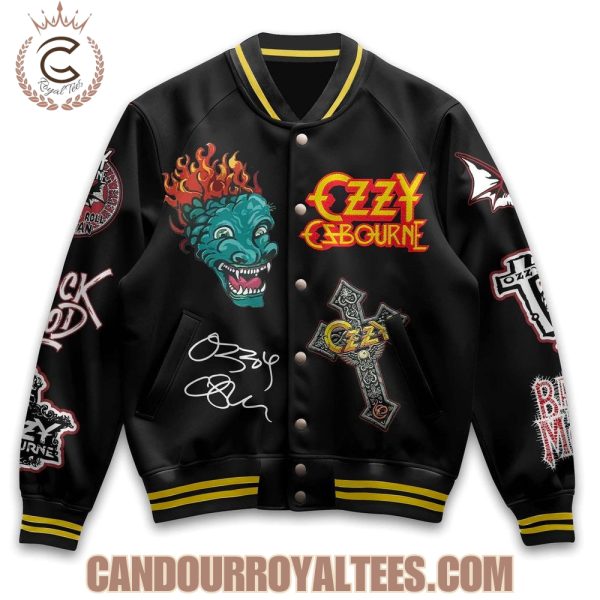 Ozzy Ozbourne Rock Will Never Die Baseball Jacket
