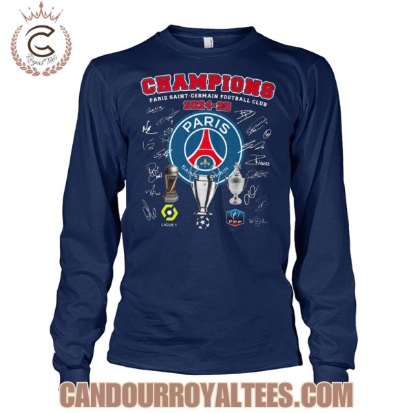 Paris Saint-Germain Football Club Champions 2024-25 T-Shirt
