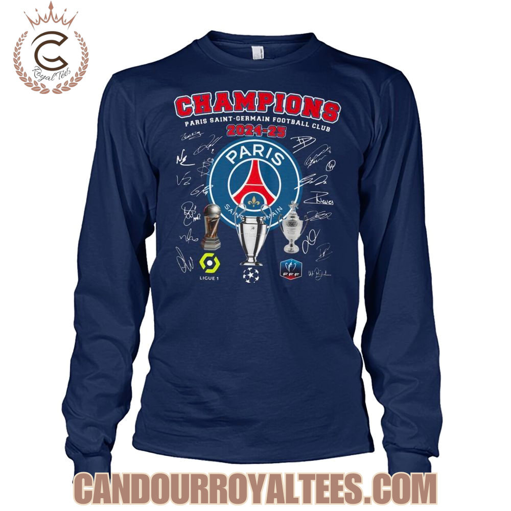 Paris Saint-Germain Football Club Champions 2024-25 T-Shirt Paris Saint-Germain Football Club Champions 2024-25 T-Shirt