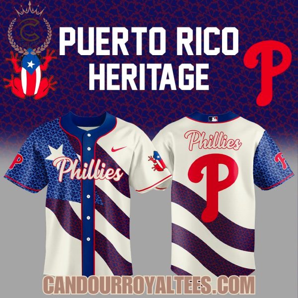 Philadelphia Phillies Puerto Rico Themed Jersey 2025 Jersey