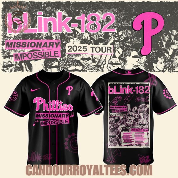 Philadelphia Phillies x Blink-182 Missionary Impossible Tour 2025 Jersey