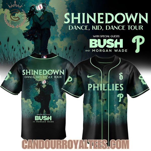 Philadelphia Phillies x Shinedown Dance, Kid, Dance Tour Merch 2025 Baseball Jersey