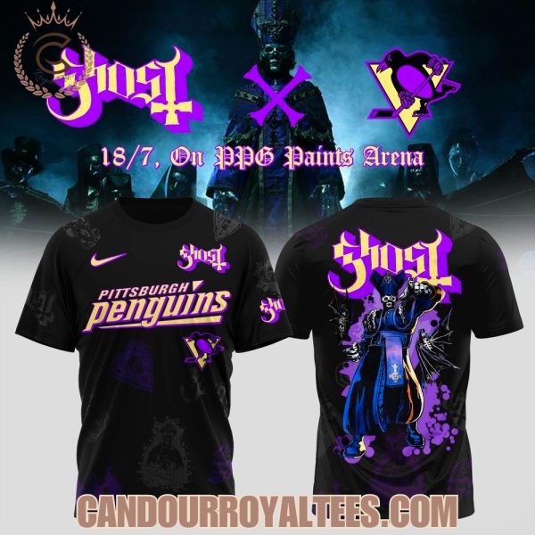 Pittsburgh Penguins x Ghost Band World Tour 2025 Tshirt, Hoodie
