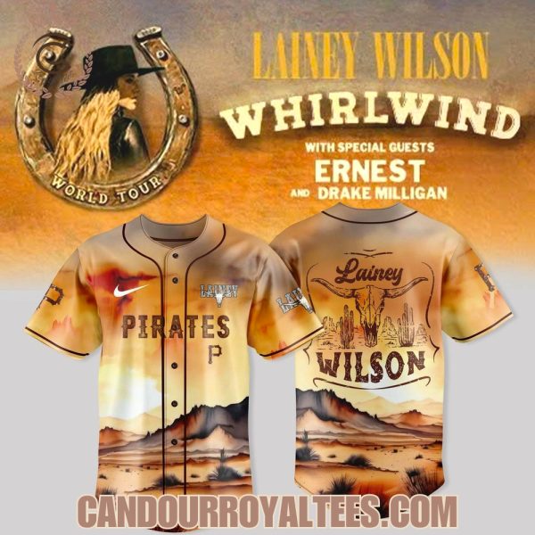 Pittsburgh Pirates x Lainey Wilson Whirlwind World Tour 2025 Baseball Jersey