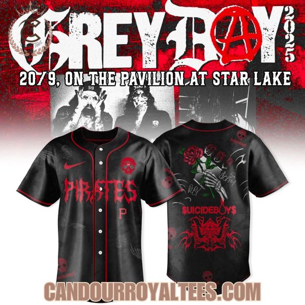Pittsburgh Pirates x $uicideboy$ GreyDay Tour Merch 2025 Jersey
