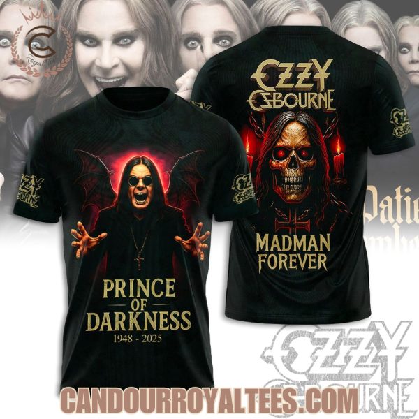 Prince Of Darkness Ozzy Ozbourne 1948 – 2025 Madman Forever Tshirt, Hoodie
