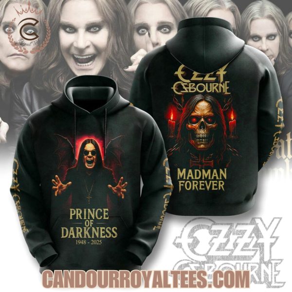 Prince Of Darkness Ozzy Ozbourne 1948 – 2025 Madman Forever Tshirt, Hoodie