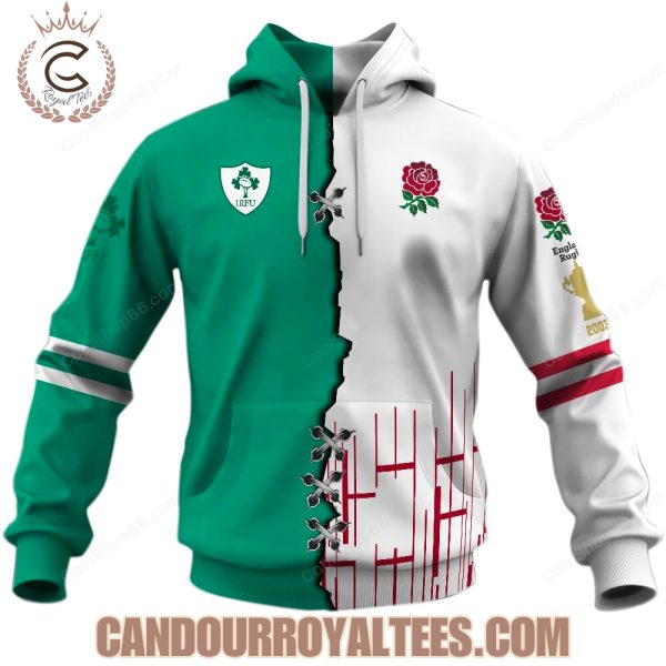 Red Roses England Rugby x Ireland Rugby Hoodie