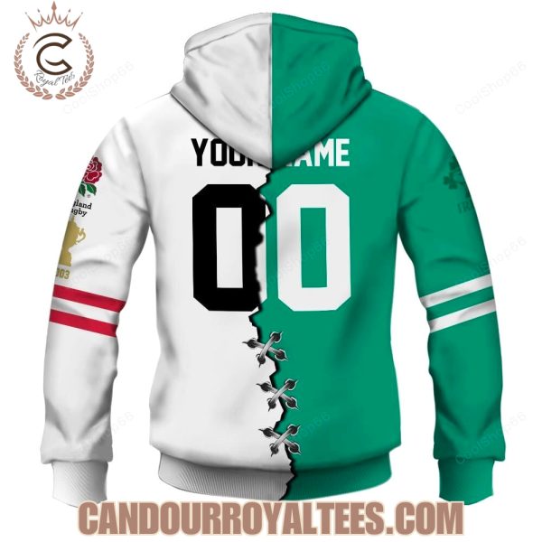 Red Roses England Rugby x Ireland Rugby Hoodie
