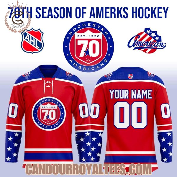 Rochester Americans 70th Season of Amerks Hockey Jersey