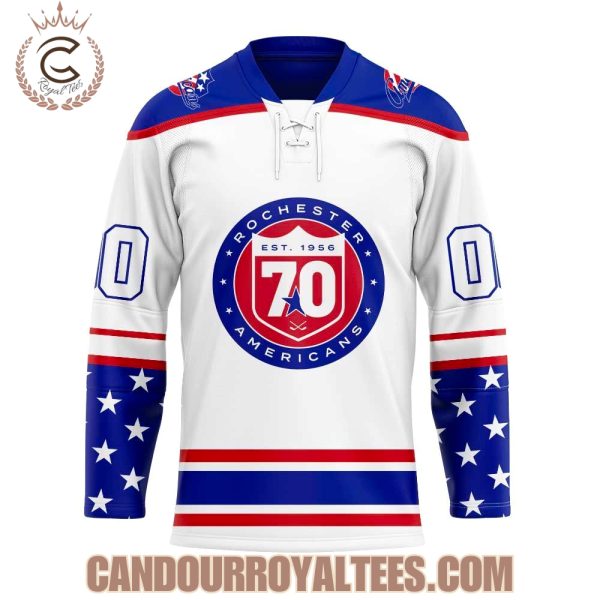Rochester Americans 70th Season of Amerks White Jersey Custom