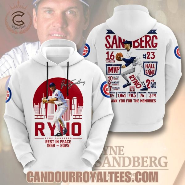 Ryne Sandberg Rest In Peace 1959-2025 Tshirt, Hoodie