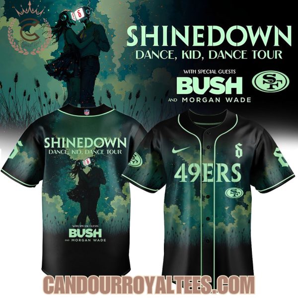 San Francisco 49ers x Shinedown Dance, Kid, Dance Tour Merch 2025 Baseball Jersey