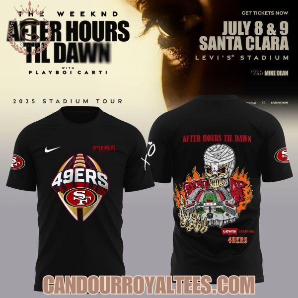 San Francisco 49ers x The Weeknd After Hours Til Dawn 2025 Tour Black Tshirt, Hoodie