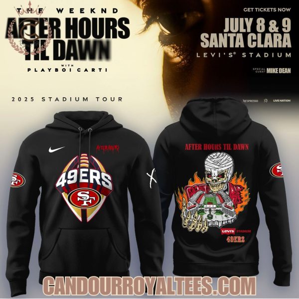 San Francisco 49ers x The Weeknd After Hours Til Dawn 2025 Tour Black Tshirt, Hoodie
