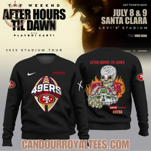 San Francisco 49ers x The Weeknd After Hours Til Dawn 2025 Tour Black Tshirt, Hoodie