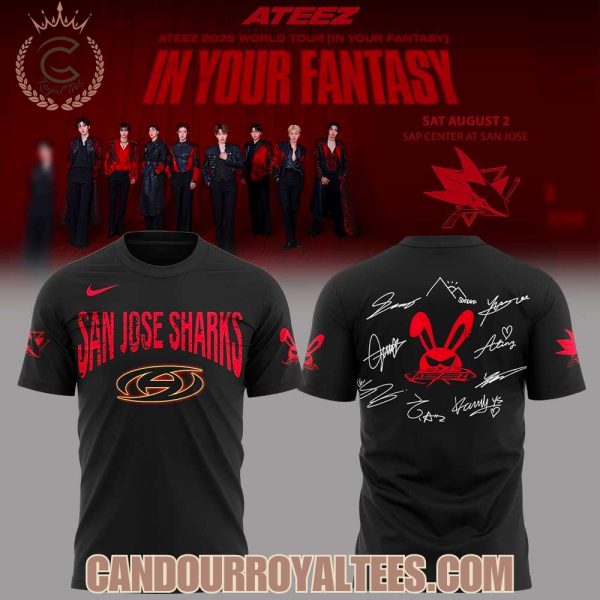 San Jose Sharks ATEEZ In Your Fantasy World Tour 2025 at SAP Center Tshirt, Hoodie