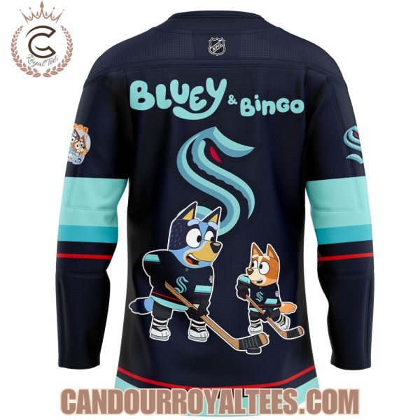 Seattle Kraken Bluey and Bingo Jersey