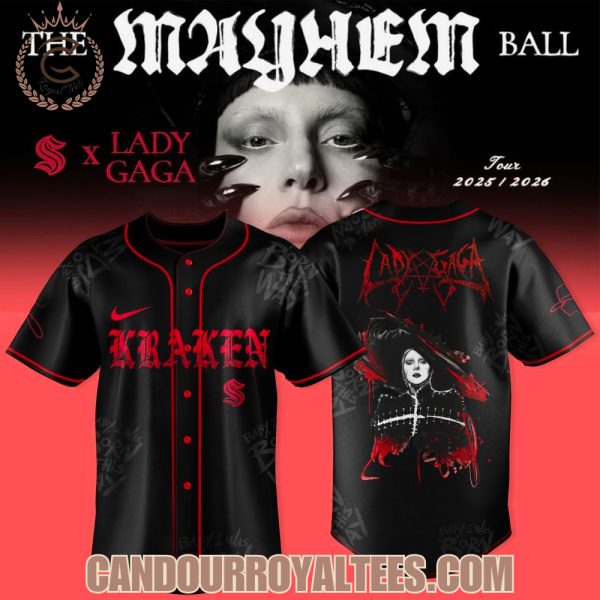 Seattle Kraken x Lady Gaga – The Mayhem Ball Tour 2025 Jersey
