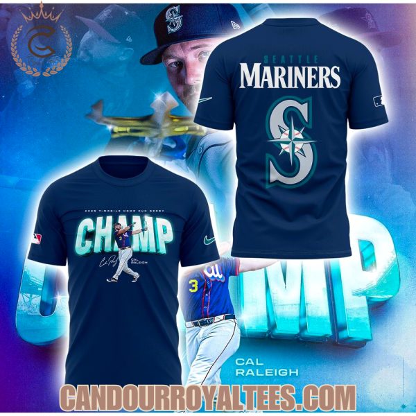Seattle Mariners Cal Raleigh 2025 Home Run Derby Champ Tshirt