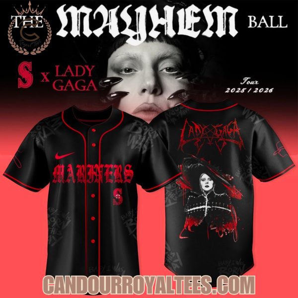 Seattle Mariners x Lady Gaga – The Mayhem Ball Tour 2025 Jersey