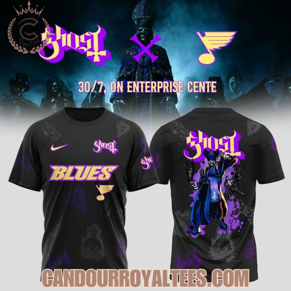 St. Louis Blues x Ghost Tour Merch 2025 Tshirt