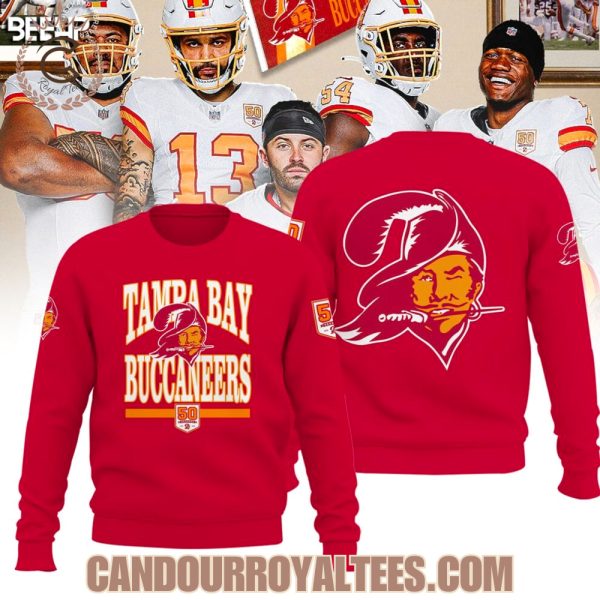 Tampa Bay Buccaneers 50th Season Game Red Tshirt, Hoodie