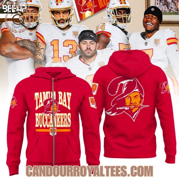Tampa Bay Buccaneers 50th Season Game Red Tshirt, Hoodie