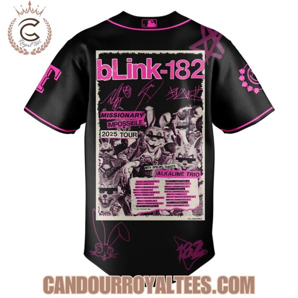 Texas Rangers x Blink-182 Missionary Impossible Tour 2025 Jersey