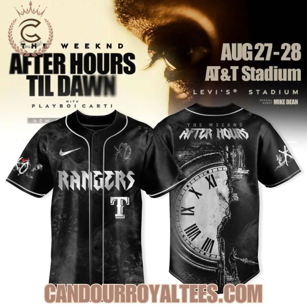Texas Rangers x The Weeknd After Hours Til Dawn 2025 Tour Jersey