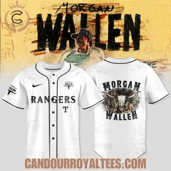 Texas Rangers x Wallen Morgan tour Merch 2025 Jersey